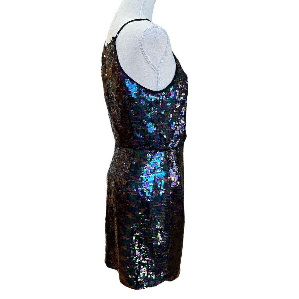 Adelyn Rae Multicolor Sequins Wrap Mini Dress Size S - Picture 4 of 7